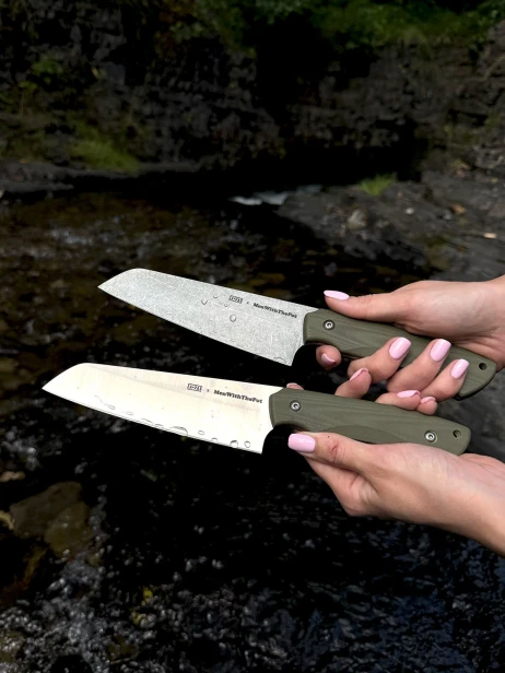men with the pot chef knife